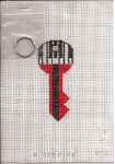 Key Shaped Key Chain, Red and Black 18 ct - 75% off