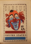 Circus Clown Stamp Needlepoint - 13 ct - 75% off