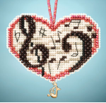 Love Notes Counted Glass Bead Kit with Charm - 40% OFF