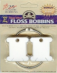 Floss Bobbin DMC - Plastic 28 with 2.5" Metal ring - 3 packs