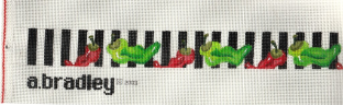 Chili Peppers Belt Needlepoint Canvas - 18 ct - 75% off