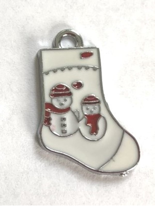 Christmas Stocking Charm - White - 19 charms