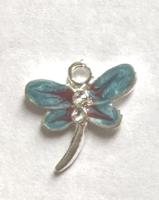 Dragonfly Charm - Blue - 20 charms