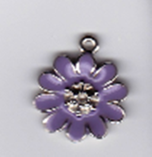 Lavender Purple Flower Charm - 20 charms