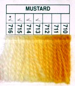 710 - 3 Knots - Mustard Paternayan