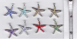 Star Fish Charm - Coral - 24 charms