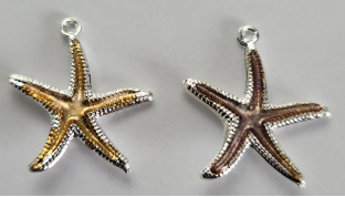 Star Fish Charm - Bronze - 24 charms