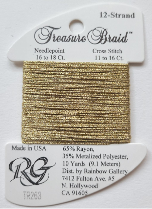 Treasure Braid- 263-True Gold - Size 12 (45% Off) - 2 cards Treasure Braid- 263-True Gold - Size 12 (45% Off) - 2 cards