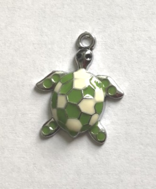 Turtle Charm- Green - 12 charms