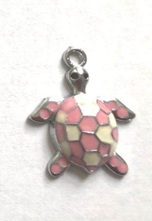 Turtle Charm- Pink - 18 charms