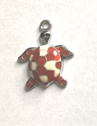 Turtle Charm- Red - 11 charms