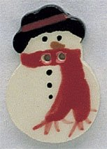 Snowman Button - 2 Buttons