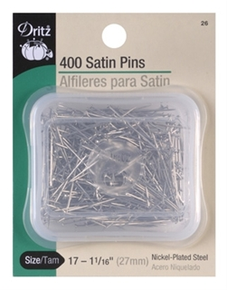 Pins - Dritz Satin Pins - 1200 - 2 packs 0f 400