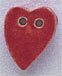 Medium Red Folk Heart Button - 2 Buttons