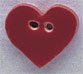 Small Red Heart Button - 4 Buttons