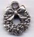 Christmas Wreath Sterling Silver - 1  Charm