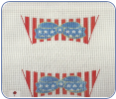 Red White Blue Shoe Flaps Needlepoint - 18 ct - 75% off