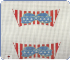 Red White Blue Shoe Flaps Needlepoint - 18 ct - 75% off