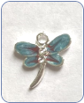 Dragonfly Charm - Blue - 20 charms