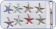 Star Fish Charm - Coral - 24 charms