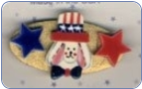 Uncle Sam and Stars Pin-2 pins