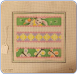 Bunny and Butterflies Needlepoint - 13 ct - 75% off