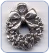Christmas Wreath Sterling Silver - 1  Charm